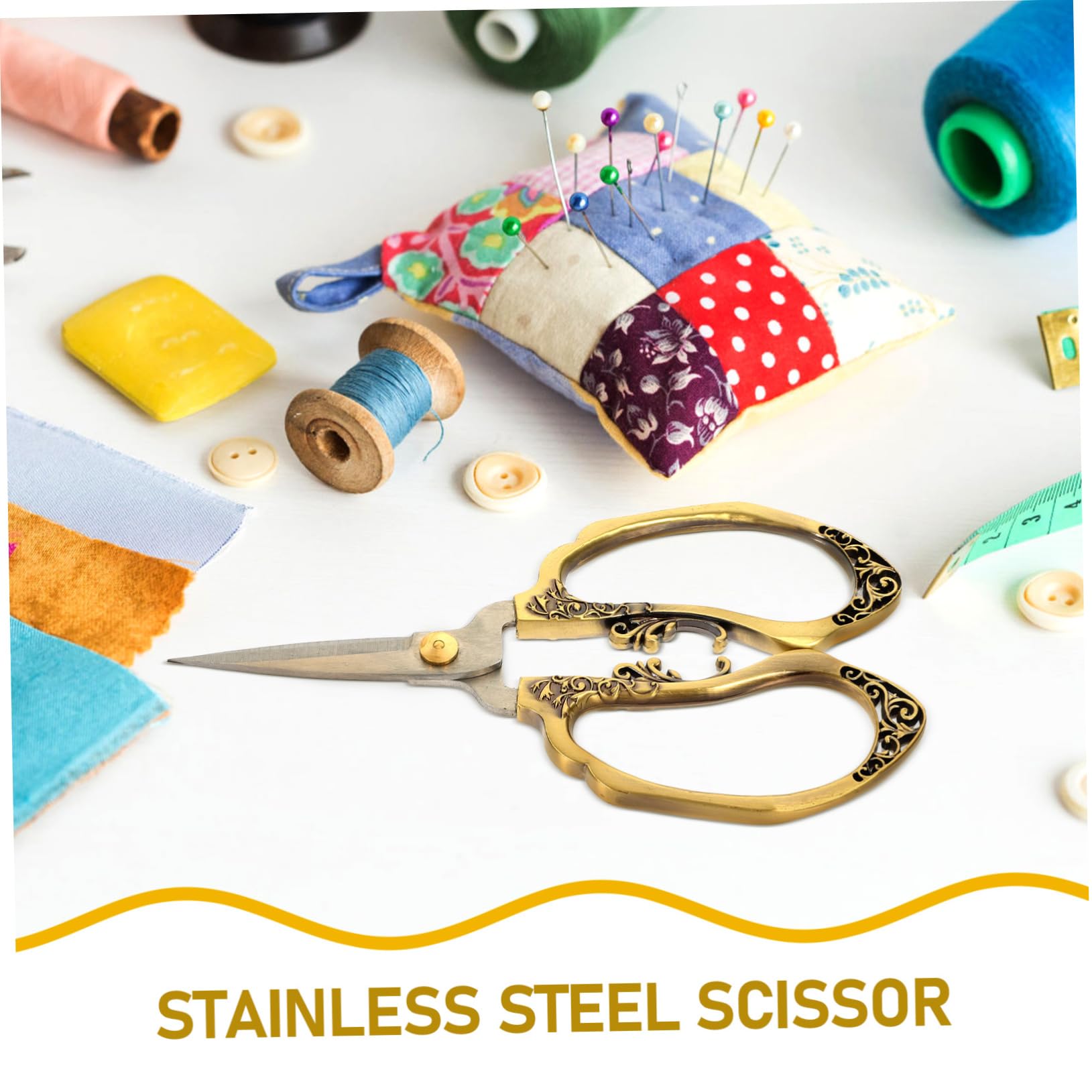 2St Retro-reiche Blumenschere Nähschere klein Nähen Bastel Stoff Vintage- handwerkskunst embroidery scissors Scrapbooking- Scrapbook- Rostfreier Stahl