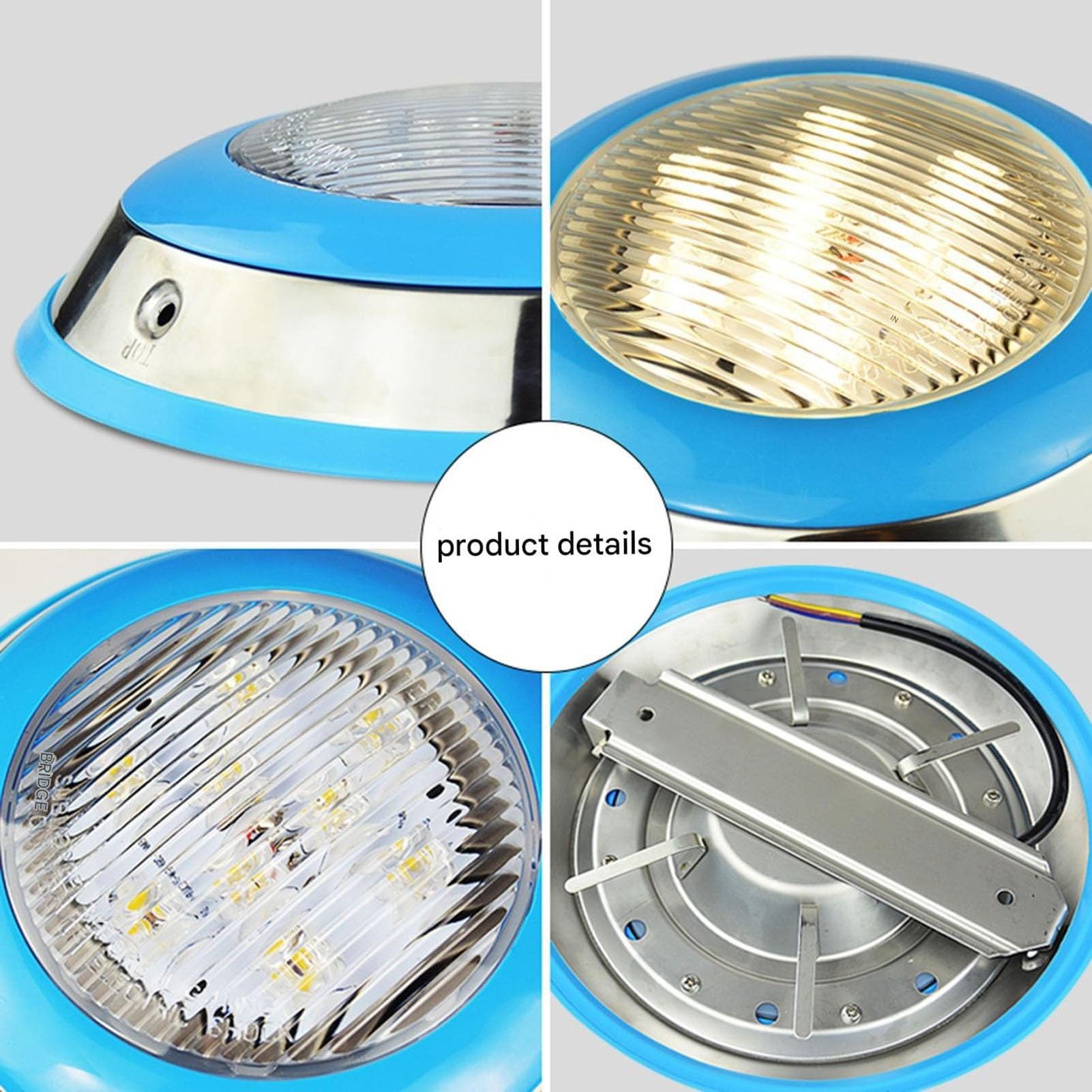 Illuminazione Subacquea RGB - Applique Subacquea da Parete 24V, Luce LED per Piscina Interrata Impermeabile IP68, Faretti LED per Piscina PAR56 RGB, per Hotel, Patio, Villa(RGB,9w)