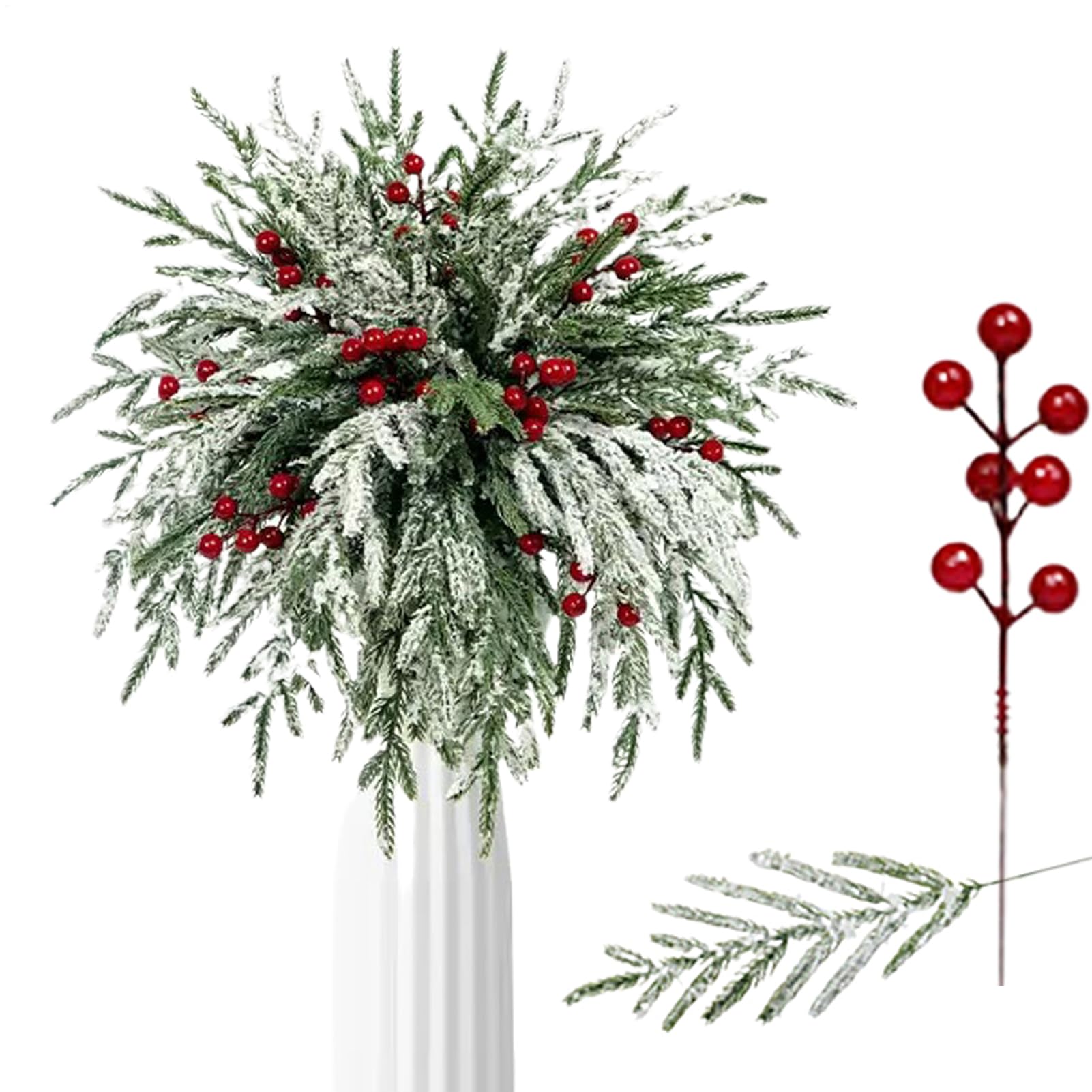 Branches de sapin de Noël artificielles lot de 45 pièces sans perte d'aiguilles