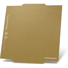 Creator 5 Build Plate Double Sided Textured Board PEI Sheet Removable Heated Bed Excellent Adhesion Flexible Spring Steel Plate for FLASHFORGE Creator 5 Pro 3D Printer Gold