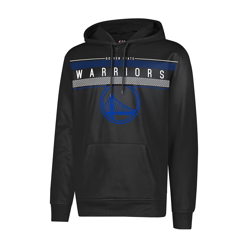 Ultra Game NBA Official Mens Super Soft Midtown Hoodie Pullover Sweatshirt - Unisex, Golden State Warriors, Black, Small