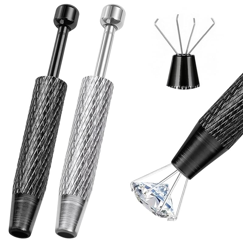 Hualleko Ferramenta para Segurar Esferas de Piercing com 4 Garras em Aço Inoxidável, Pacote com 2