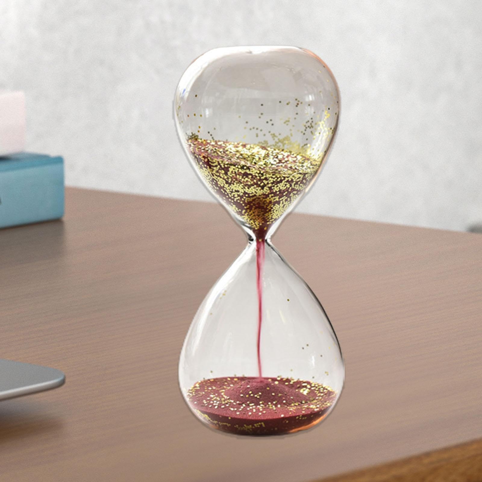 2 X Reloj de Arena con, Temporizador de Arena, Hogar, Hecho a Mano, Decoración de Mesa, Temporizador para Regalo de Cumpleaños, Familia, Niñ, 4 Piezas