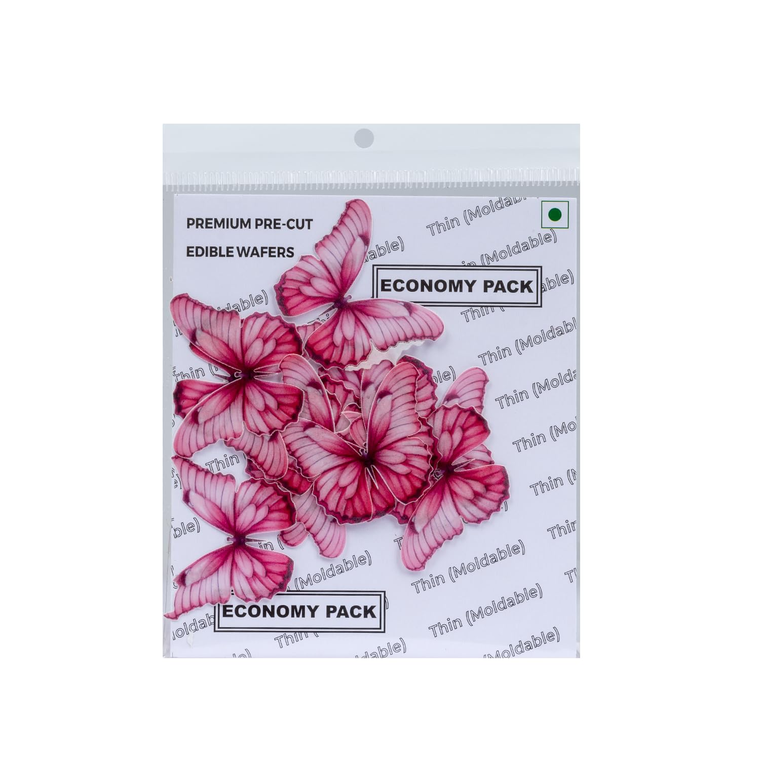 Pre-Cut Wafer Paper - Pink Butterfly I Cake Topping & Décor I Pre-Printed Edible Butterflies I Stick-on Cake décor I Decorations for Cupcake and Pastry (Vintage - 12Pcs (WPC-124))