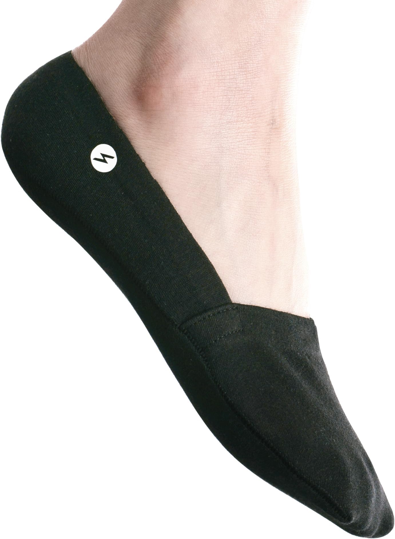 Storm Empire No Show Socks 3 Pairs Low Cut Liner Socks, Non Slip, Invisible for Flats, Boat, Black, M