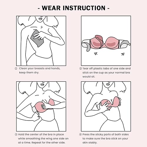 Miniatura 6 de JOATEAY Sujetador sin tirantes sin espalda para mujeres de busto grande, sujetador invisible con aros adhesivo push up acolchado