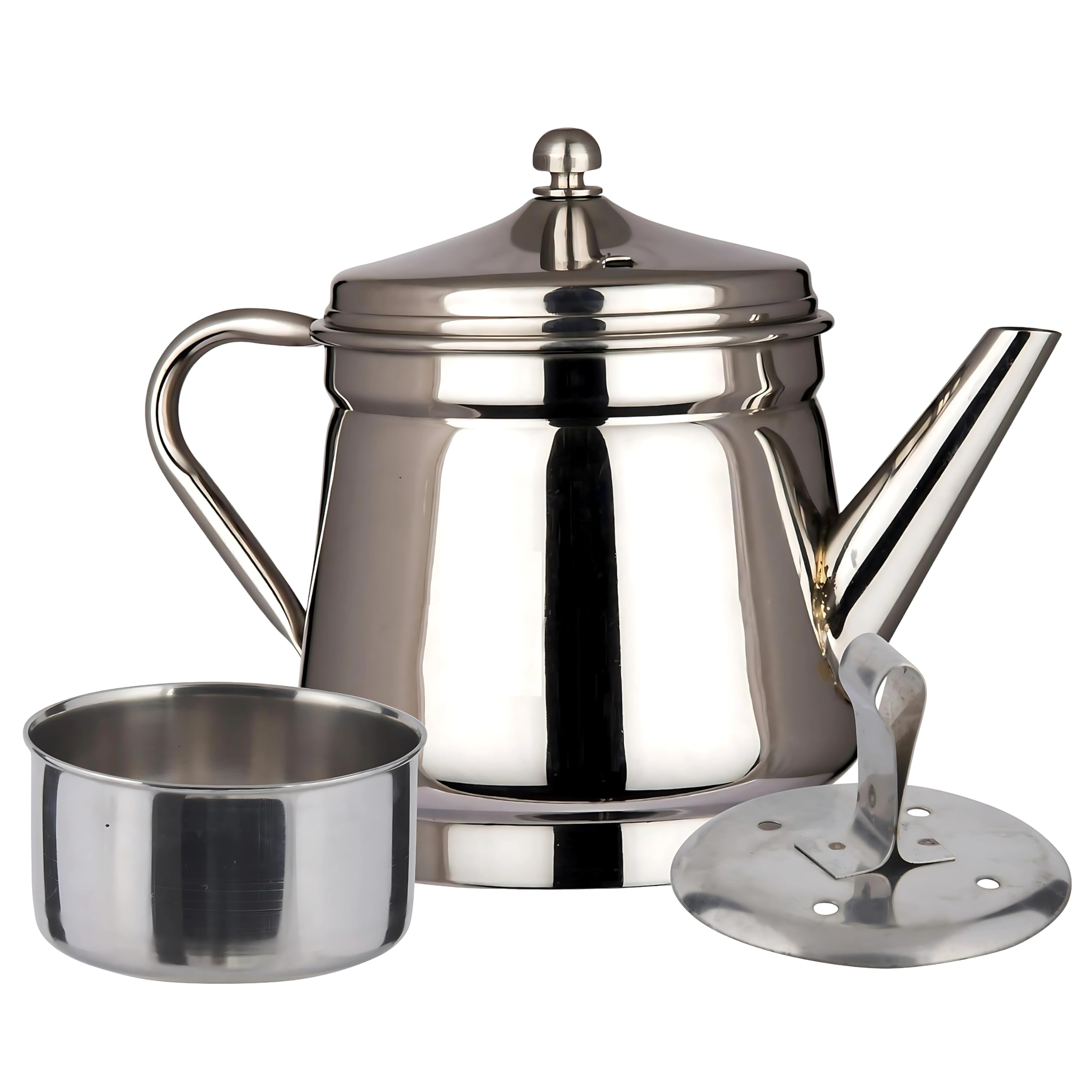 Stainless Steel Coffee Percolater Kettle Filter Drip Coffee Maker | Traditional brewing method South Indian Coffee decoctor | Makes a strong coffee-picture-12