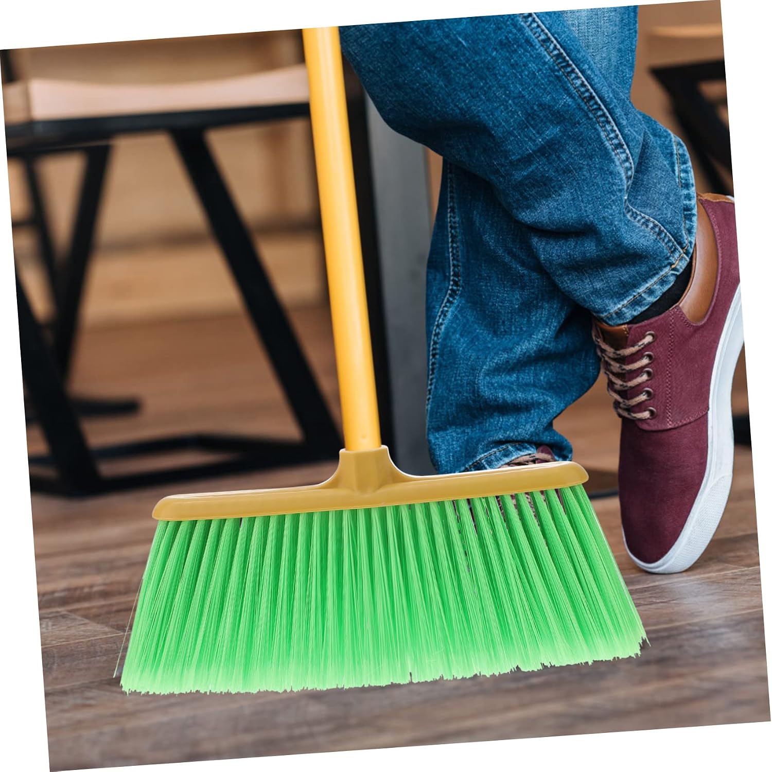 Outanaya Plastic Broom Head Replacement Accessory Durable Cleaning Broom Head for Household Use for Floors Kitchen and Rooms Easy to Install Multi Scene Versatile Cleaning