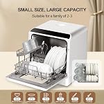 Mini Dishwasher Countertop, Countertop Dishwasher with Water Tank, Dishwasher with 6 Wash Programs,Lavaplatos for Apartments, Rvs.