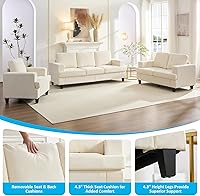 Vista 3 de Mjkone Juego de sofás de 3 piezas, sofás seccionales de 3 asientos y sofá biplaza con sillón, sofás de 82 pulgadas de ancho para sala de estar, sofá