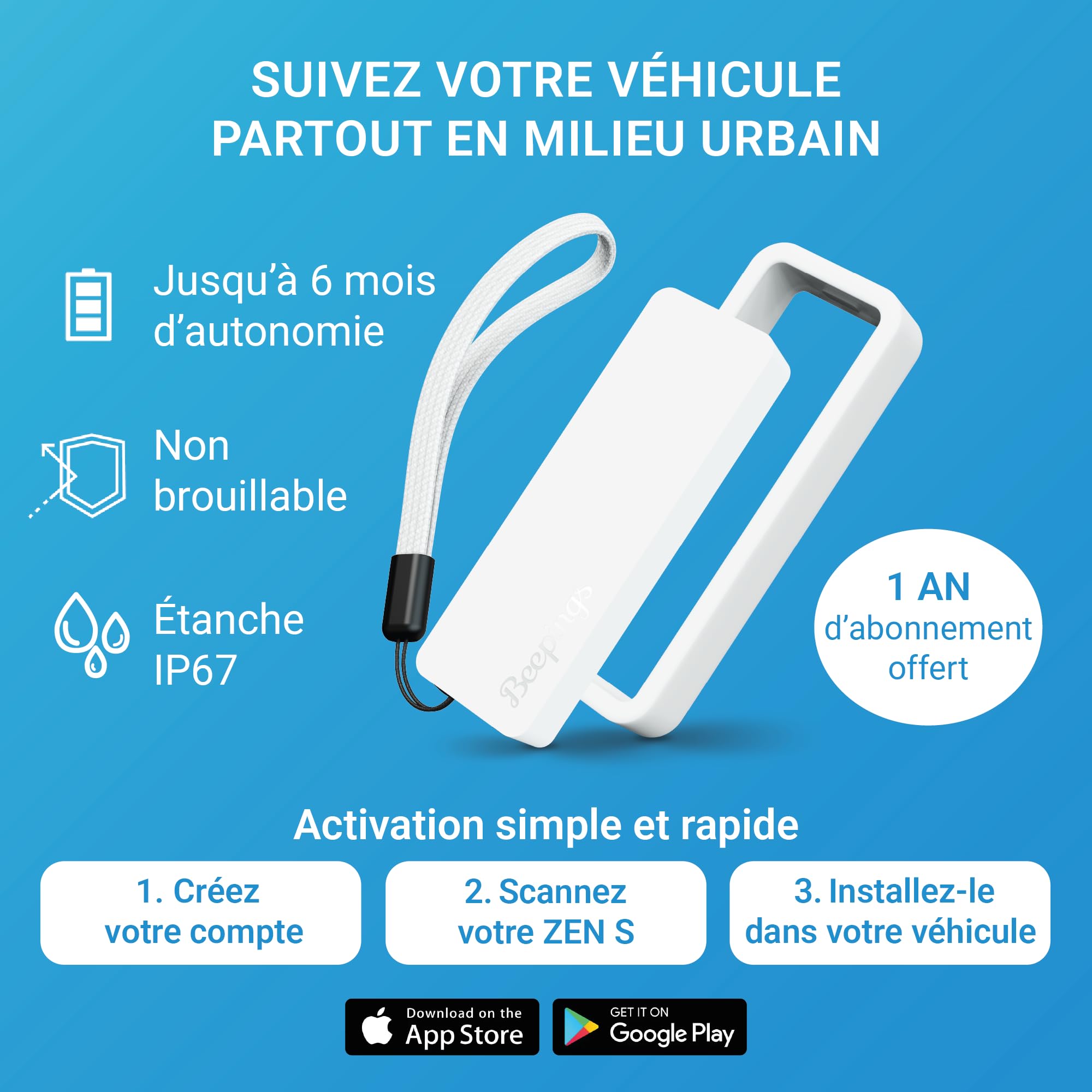 Pack Zen S + Convertisseur; Traceur GPS Voiture; Moto; Trottinette