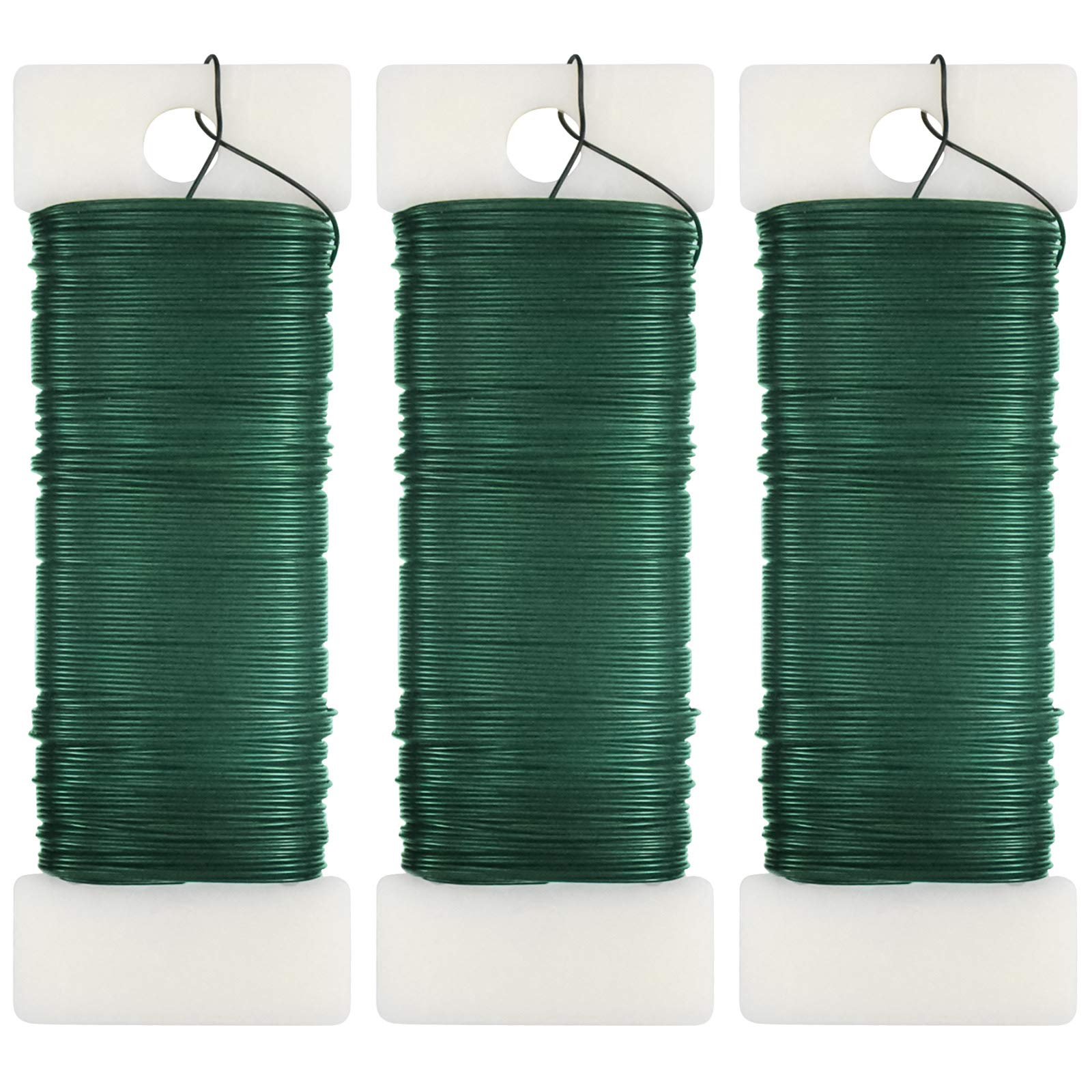 Coobbar Blumendraht, 6 Rollen – Grün, 22 Gauge, Für Kränze, Girlanden & Blumenbinderei