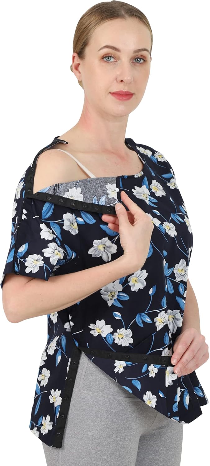 TOMMHANES AMISGUOER Post Surgery Shirt Shoulder Surgery Rehab Clothes Mastectomy Shirts Rehab Examinations Shirt