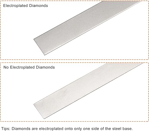 Miniatura 25 de uxcell Piedra de afilar diamante piedra de afilar, 5.906 in x 0.787 in 2000 grano afilador herramienta abrasiva placa abrasiva 2pcs
