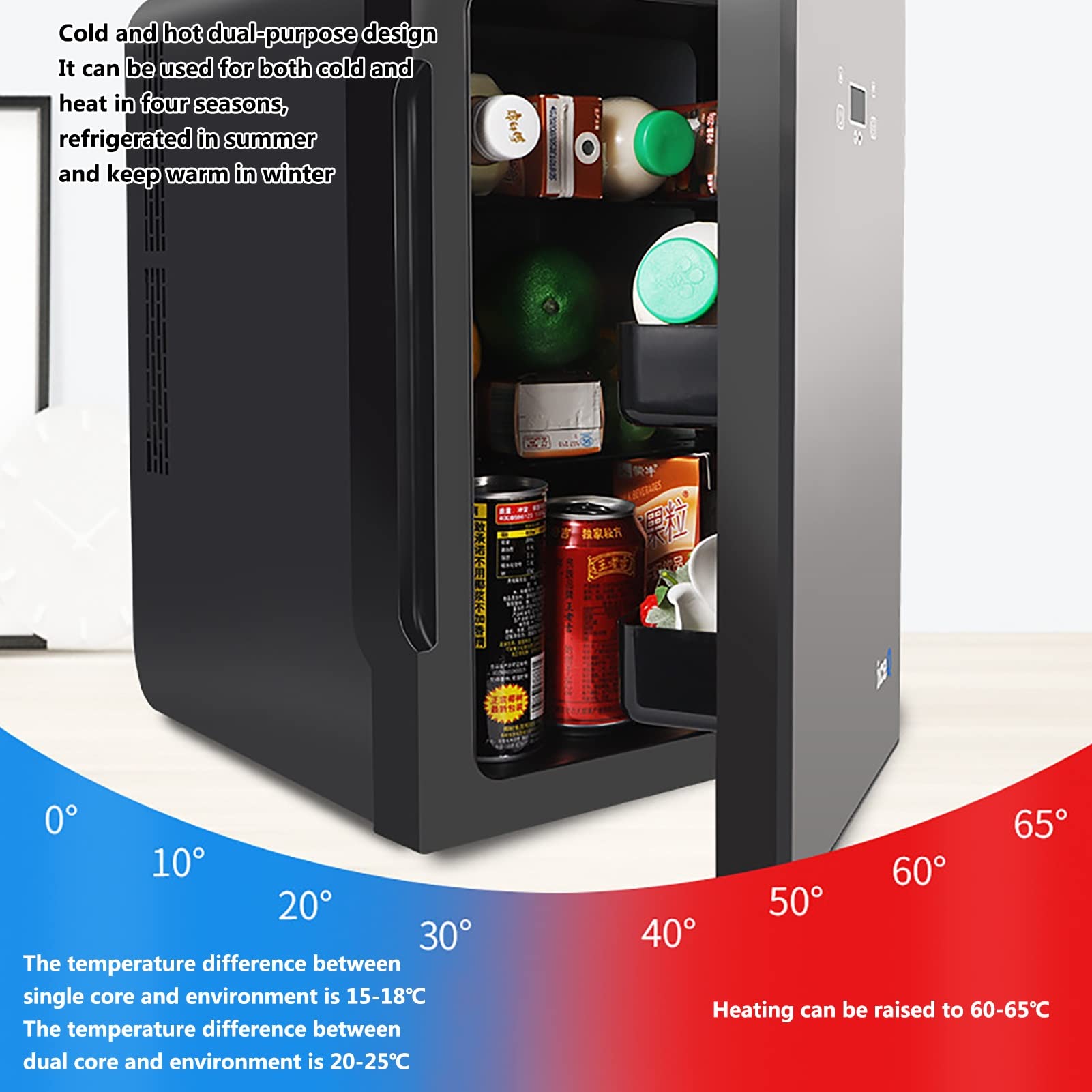 10L Mini Frigo Numérique, AC/DC Refroidisseur Chauffant Pour Auto Maison