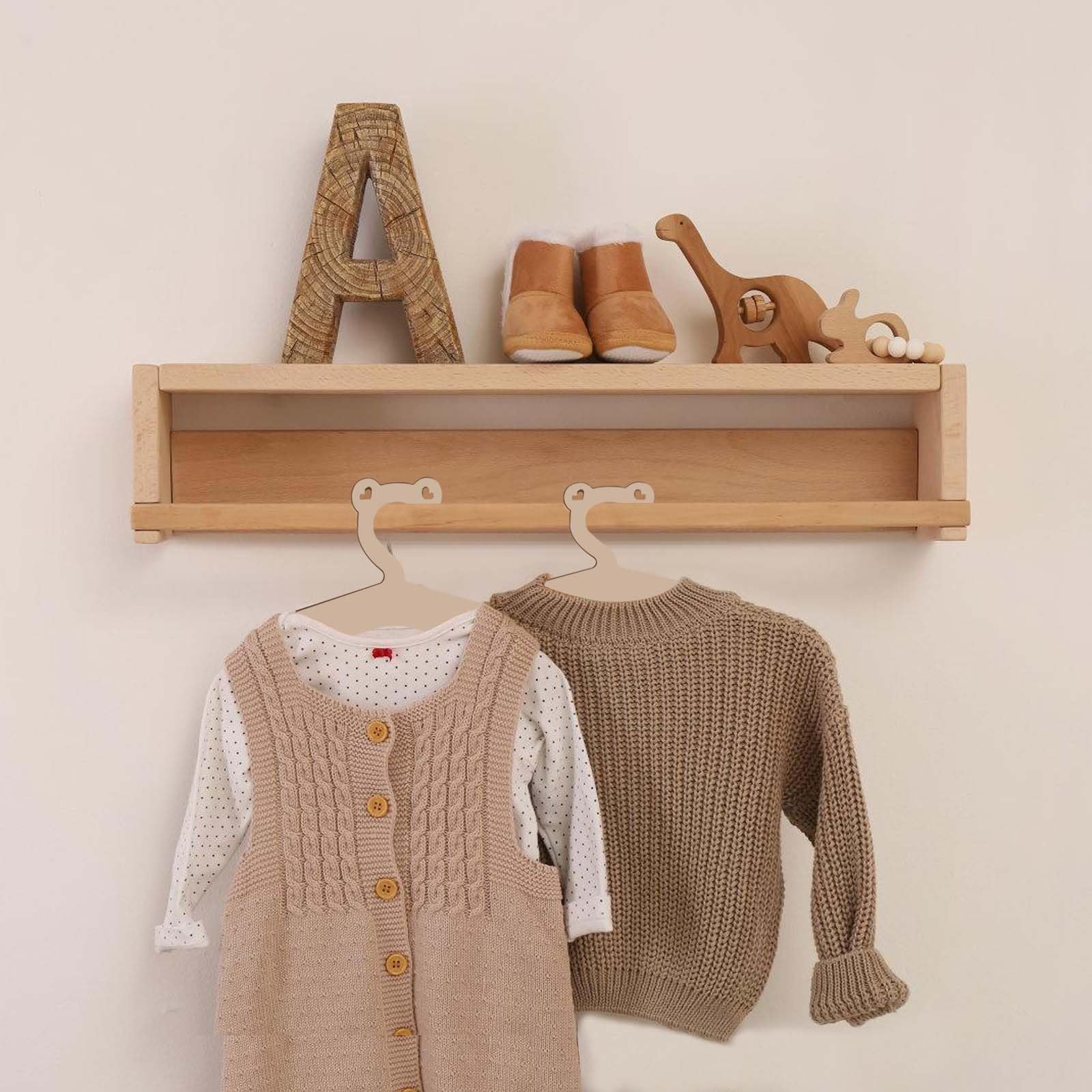 Grucce Bambini Legno - 6 Pezzi, Appendiabiti Per Neonati E Bambini, Decorativi - Foto 6