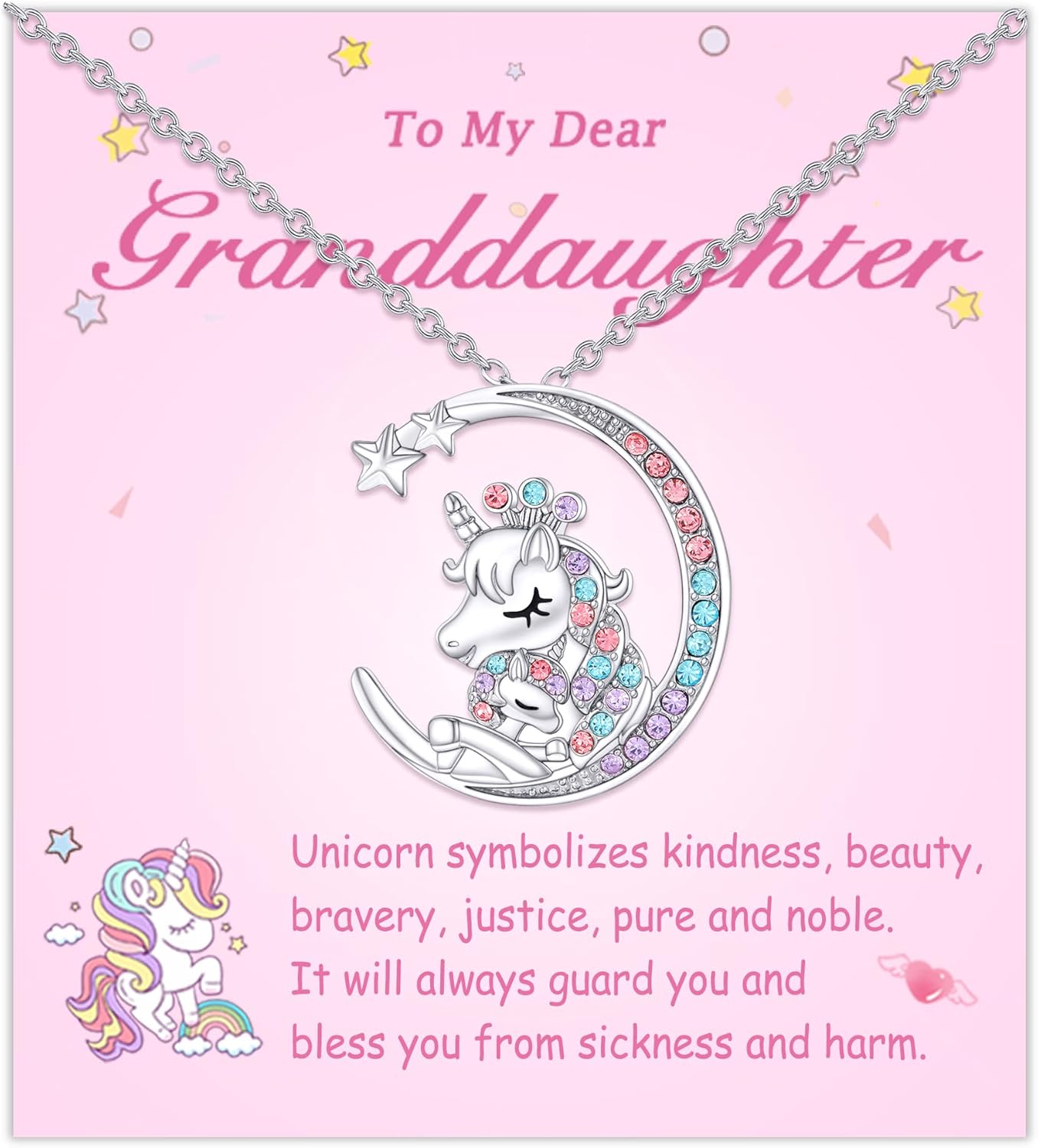 Unicorn necklace for granddaughter Clearance