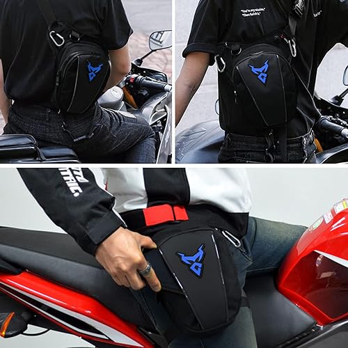 Miniatura 7 de MIGHTYDUTY Riñonera de motocicleta para hombre, cintura Oxford de gran capacidad para motocicleta, bolsa multifuncional de múltiples bolsillos para
