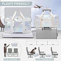 Vista 55 de Pequeña bolsa de gimnasio para mujer, bolsa de viaje con compartimento para zapatos