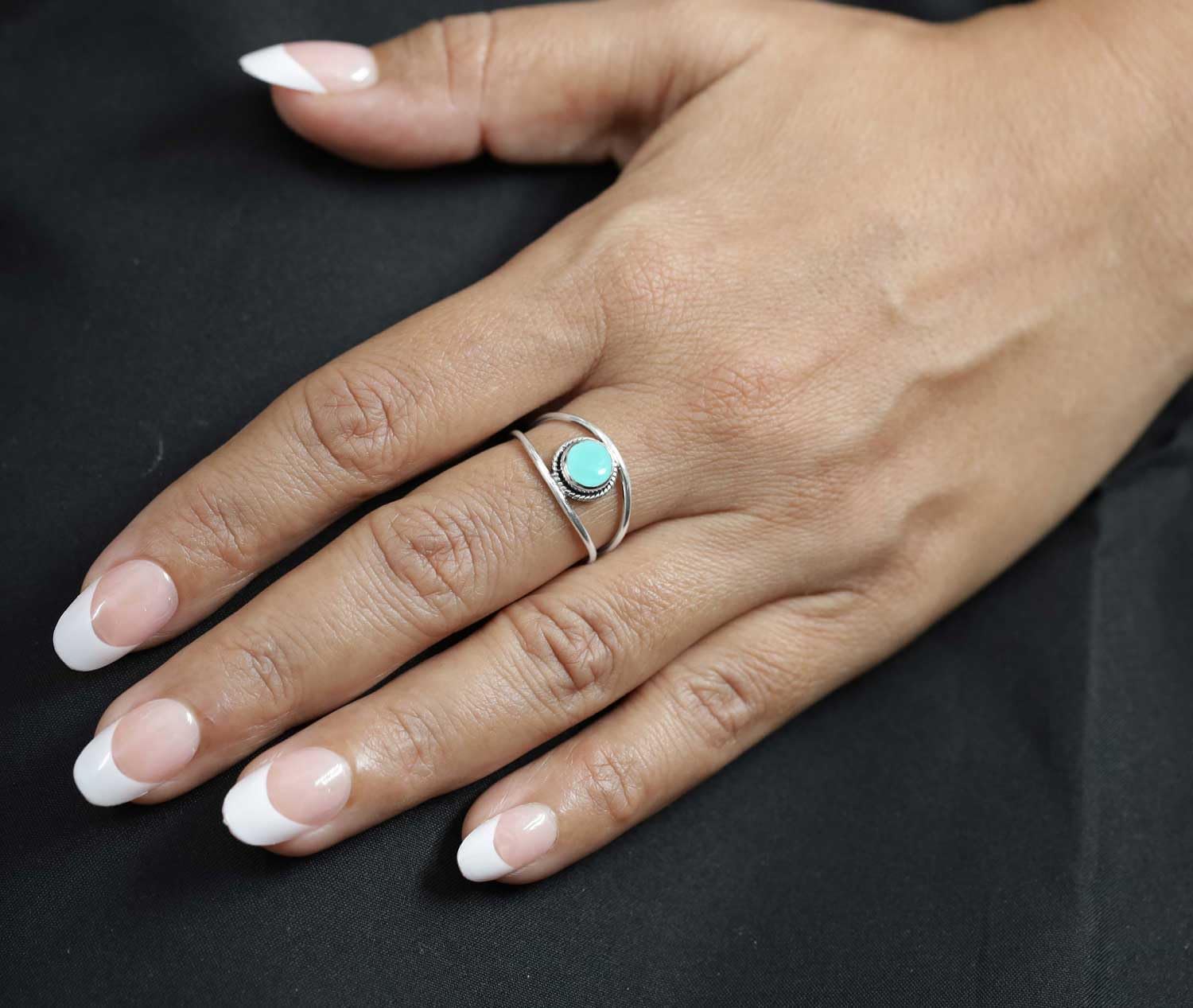 Handmade Genuine 925 Sterling Silver Adjustable Ring Natural Gemstone Agate, Garnet, Moonstone, Onyx Round Boho Jewelry For Women