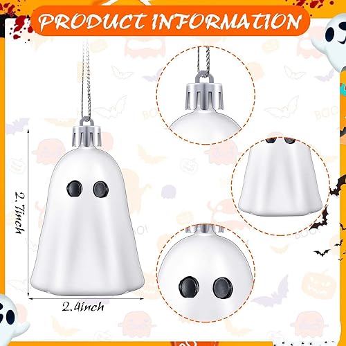 Miniatura 2 de 1 paquete de decoraciones de Halloween al aire libre, piezas colgantes de decoración de fantasma, decoración de fiesta de Halloween en interiores,