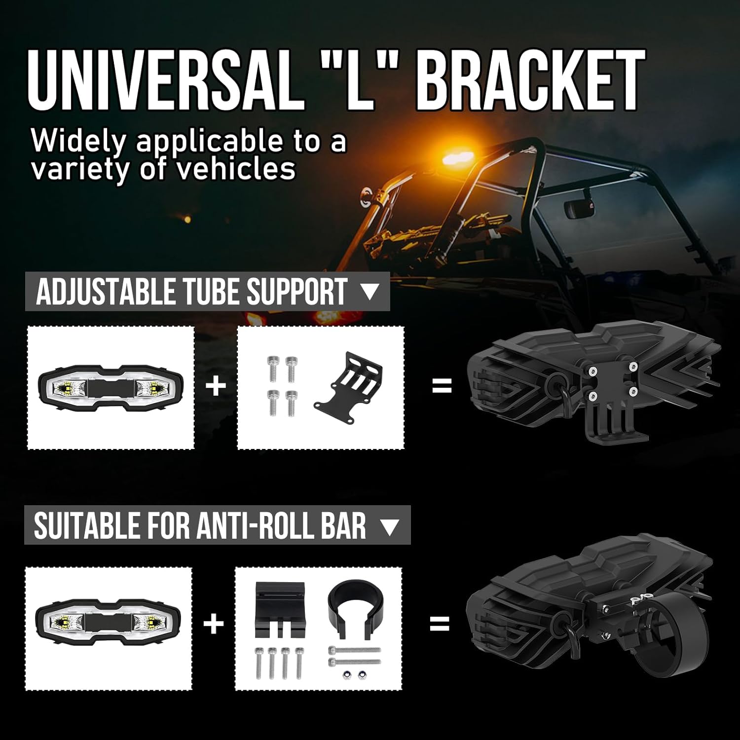 Led Chase Tail Lights,5 Modes(Strobe, Courtesy, Reverse, Running, and Brake)，Chase Brake Light Bar for Polaris RZR Can-Am UTV ATV SXS Truck