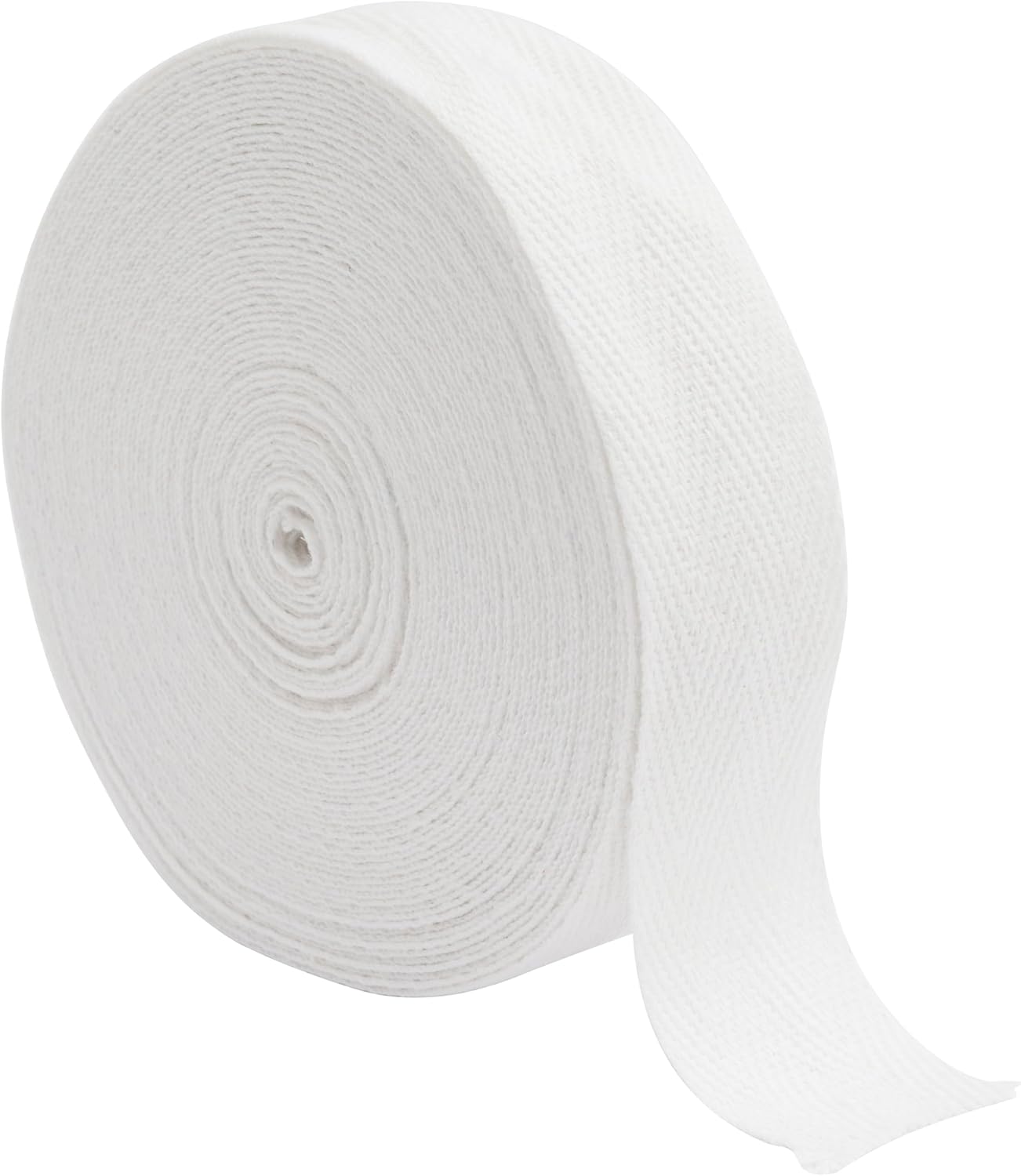 AERZETIX - C77593 - 9m x 25mm Herringbone Twill Tape - Cotton - White