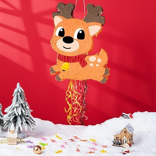 Miniatura 346 de WERNNSAI - Piñata de sirena plegable, piñata de cumpleaños con flecos que incluye cuerda para jalar, venda y bate. Decoraciones