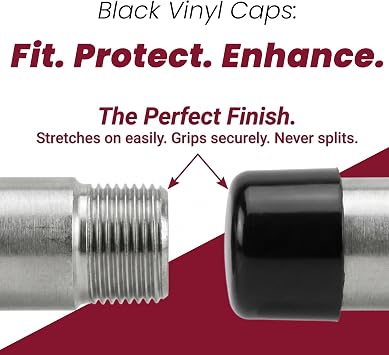 MOCAP Round Vinyl Plastic End Caps, Thread Protector Large Cap Kit 50pcs