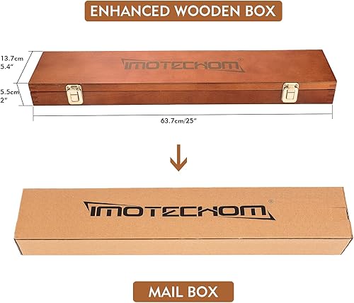 Miniatura 6 de IMOTECHOM Juego de cinceles de torno HSS de 3 piezas, herramientas de torneado de madera con caja de madera, 14 pulgadas, 38 pulgadas y 12 pulgadas