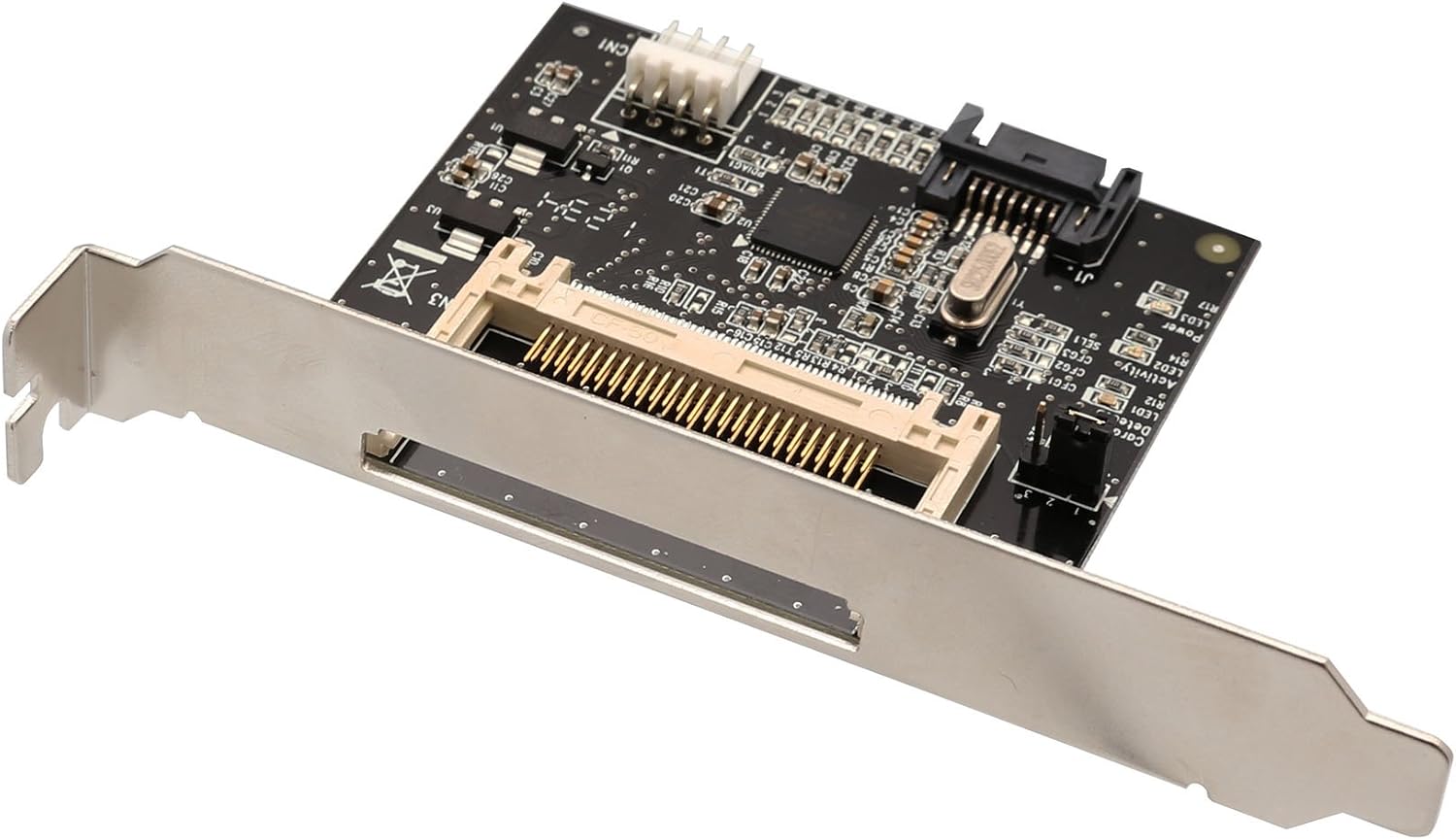 Syba SD-ADA40001 Compact Flash to SATA II Adapter Card with PCI Mounting Bracket, Black