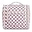 Narwey Checked Hanging Travel Toiletry Bag for Women, Travel Bag for Toiletries, Makeup Bag Organizer Cosmetic Bags Make Up Bags for Women (Dusty Rose Checkerboard)
