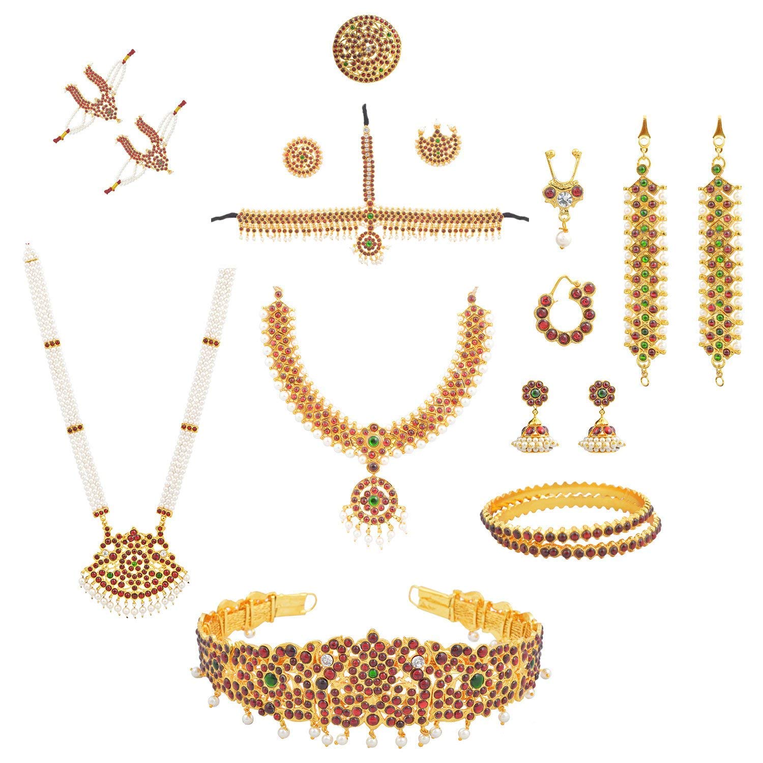 UG PRODUCTS Yellow Copper Bharatanatyam Full Set for Women (10 Items) (B07H7KDDFF) Amazon Price History, Amazon Price Tracker