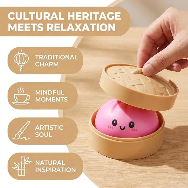 Dumpling Squishy Clear White, Soft Slow Rebound Squeeze, Gentle Sensory Relaxation Companion, Portable Decor for Home Office Classroom, Suitable for All Ages - 2