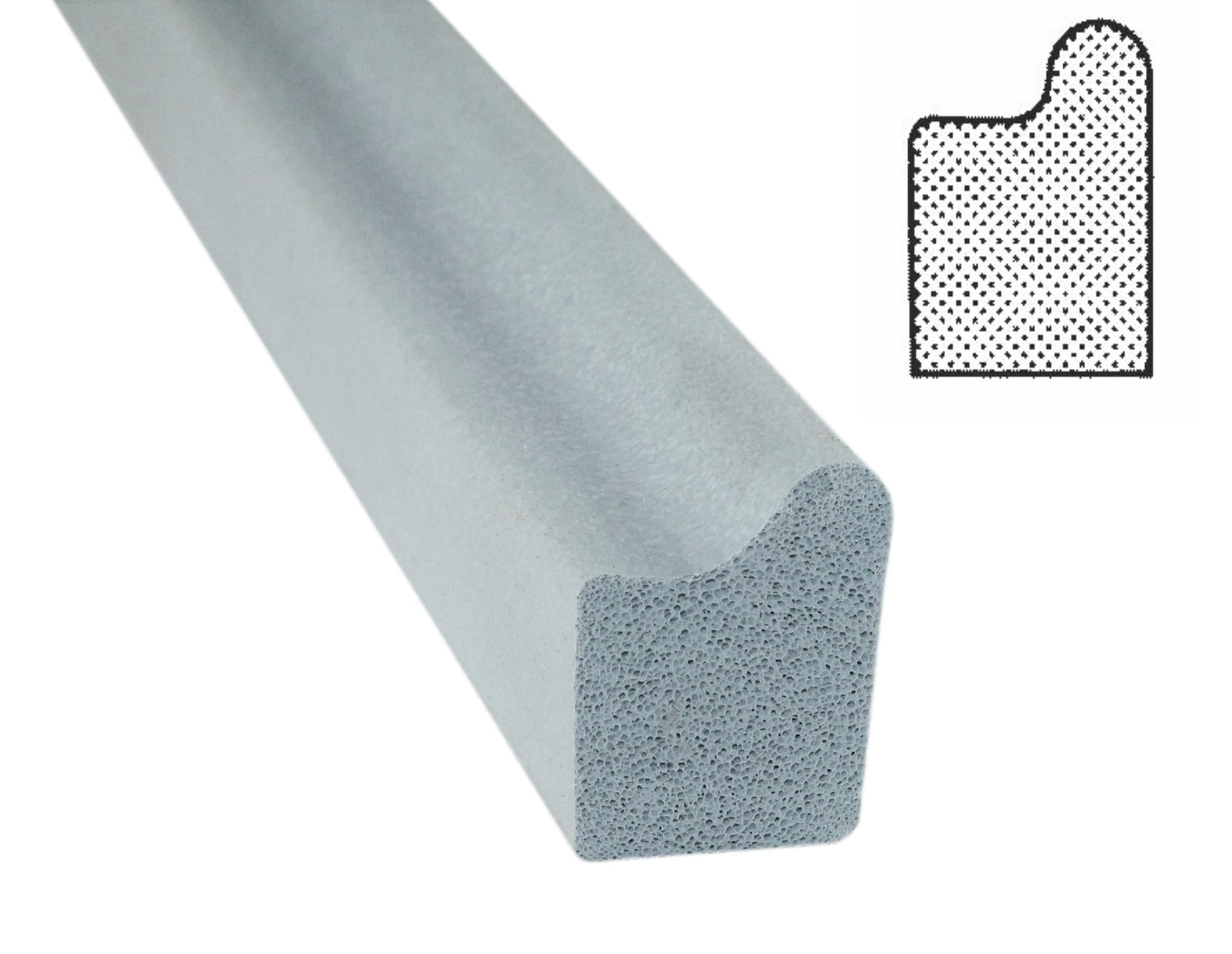 Moosgummidichtung, Stahlzargendichtung, Türdichtung, Ersatzdichtung, MD 1501, Breite:12mm, Höhe:16mm zum einstecken (10 Meter)