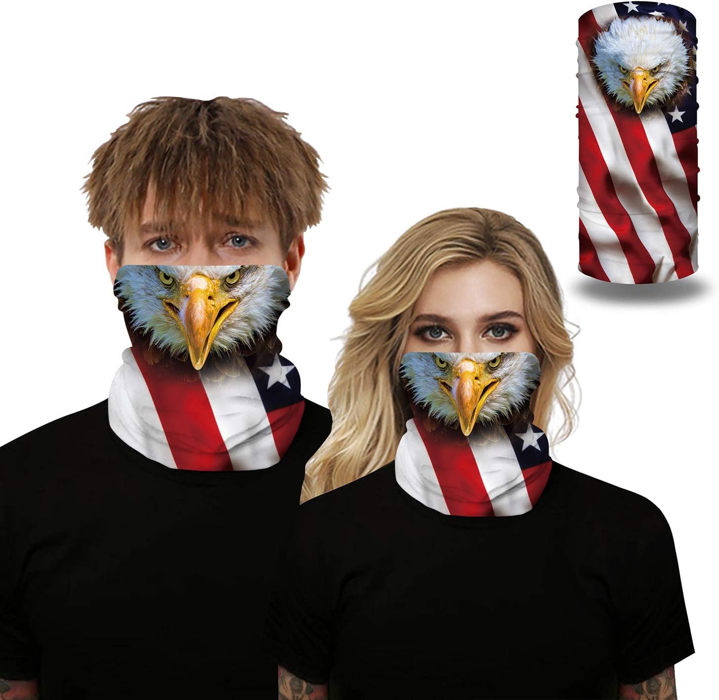 Multifunctional Bandana Face Mask for Men Women and Children, Reusable Face Cover for Dust Festivals Sports Party Outdoor Elastic Headband Flag (FM049) : Sports & Outdoors