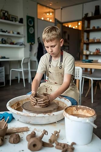 Miniatura 6 de Delantales artísticos infantiles para pintura, jardinería, cocina, múltiples bolsillos, bata para niños y niñas, impermeable (de 6 a 12 años)