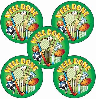 150 Well Done Sports PE Childrens Pupils School Praise Teachers Reward Stickers 25mm Primary Teaching Services