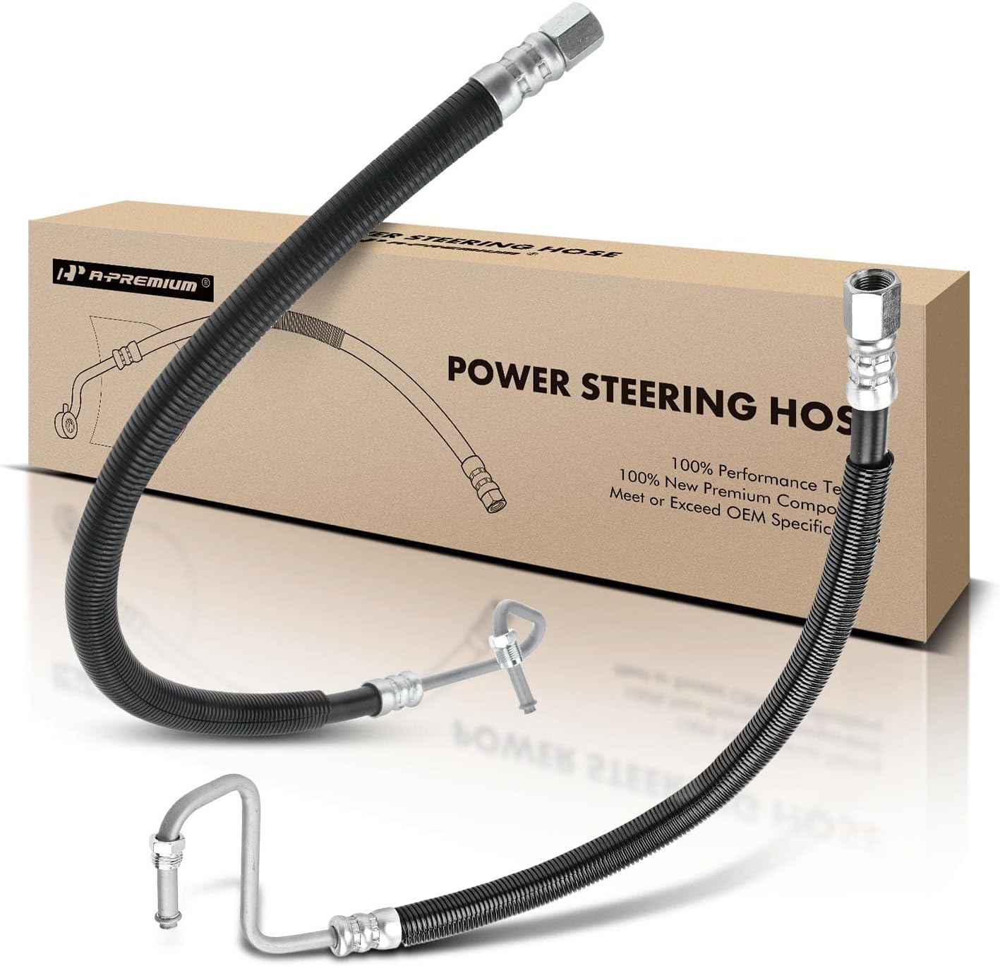 A-Premium Power Steering Hose Pressure Hose Line Assembly Compatible with Dodge Ram 1500 Ram 2500 3500 1997-2002 2-PC Set