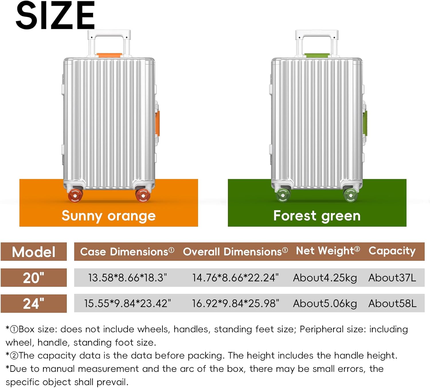 Roaming Carry on Luggage, 20 Inch Durable Aluminum Zipperless Luggage Airline Approved, Hardside Suitcase with TSA Lock USB Port and Spinner Wheels, Smart Organizational Pockets Maximize Packing Space - Image 9