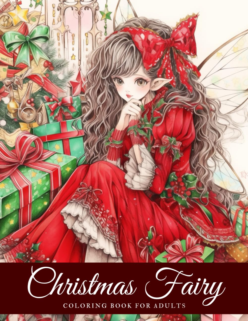 Christmas Fairy Coloring Book: 50 Enchanting Illustrations for a Whimsical Holiday Escape