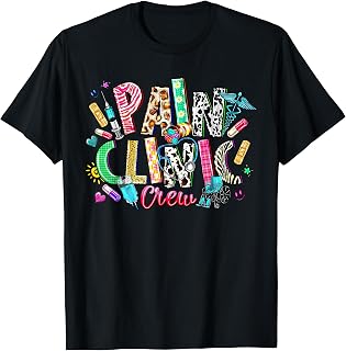 Retro Leopard Pain Clinic Crew Nurse Pain Management Nurse T-Shirt