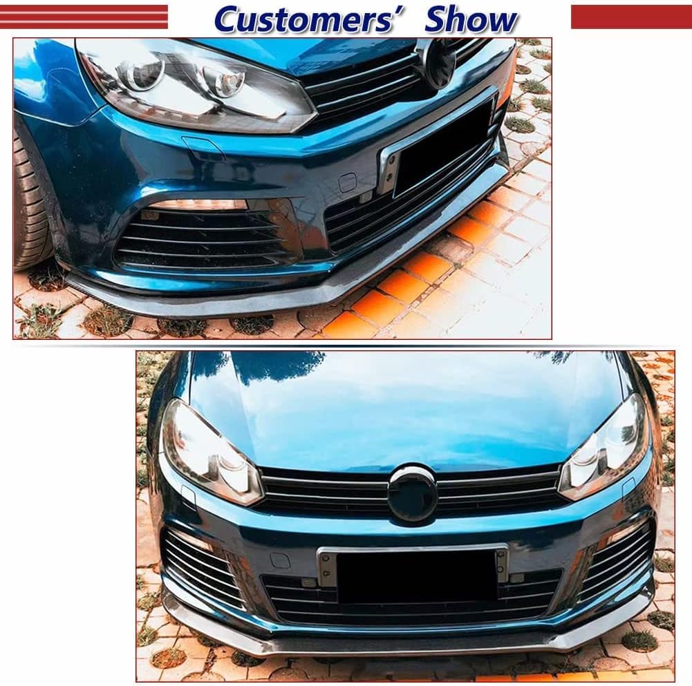 Carbon Fiber Front Lip for Volkswagen VW Golf 6 R20 2010-2013 Front Bumper Lip Automotive Air Dam Spoiler Body Kit Factory Outlet