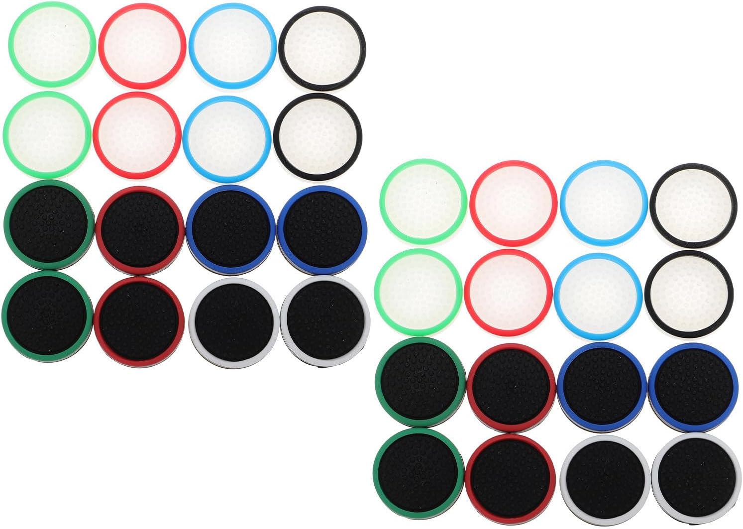 STOBAZA 32pcs 32pcs Silicone Joystick Thumbstick Caps Glow-in-the-Dark Anti-Slip Thumb Grip Covers for Gaming Controller Multi-Color for Enhanced Precision and Night Play