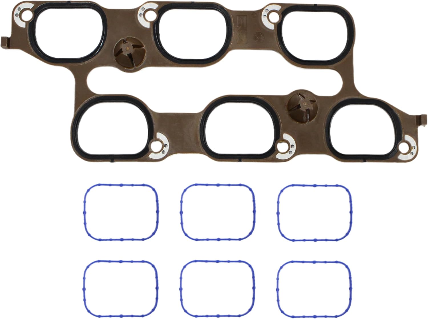 MS 97222-1 Intake Manifold Gasket Set Fit for 2010-2022 Buick Enclave Lacrosse for Cadillac Cts SRX Xts for Chevrolet Camaro Caprice Equinox Impala Traverse for Gmc Terrain for Saab 9-4x 3.0L 3.6L V6