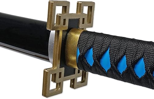 Miniatura 19 de Zisu Demon Slayer - Espada, alrededor de 41 pulgadas, pilares de Hashira y Katana protagonista para uso de cosplay, textura original de anime Negro