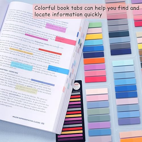 Miniatura 9 de WSCHU 1120 pestañas adhesivas para anotar libros, pestañas adhesivas translúcidas Morandi para escribir, pestañas para libros, banderas de libro