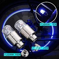 Vista 6 de Paquete de 4 luces LED para rueda de bicicleta, tapones para válvulas de neumáticos de automóvil, tapas de vástagos de bicicleta, motocicleta