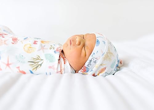 Miniatura 5 de Copper Pearl Manta grande de punto premium para bebé, manta de recepción náutica