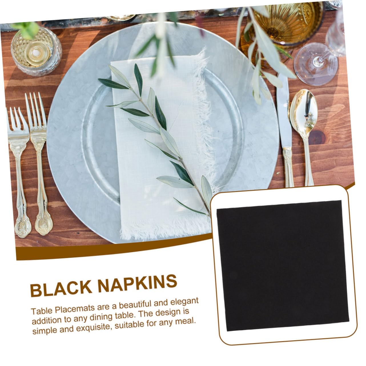 SOLUSTRE 100 Servilletas de Papel Elegantes y Gruesas para Cenas, Fiestas y Eventos Formales